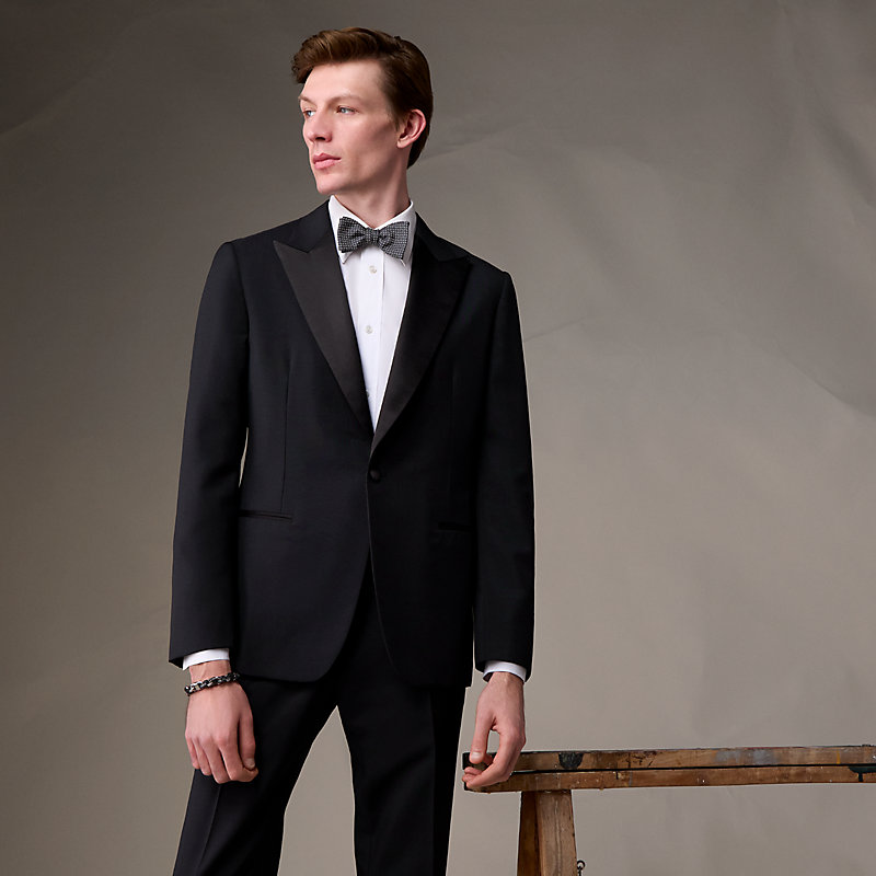 Hermès ブラック ボウタイ Hermès ブラック ボウタイ HERMES エルメス ボウタイ ブルー ブラック